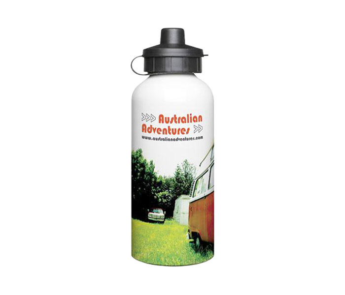 600ml Full Colour Aluminium Sports Bottle - White