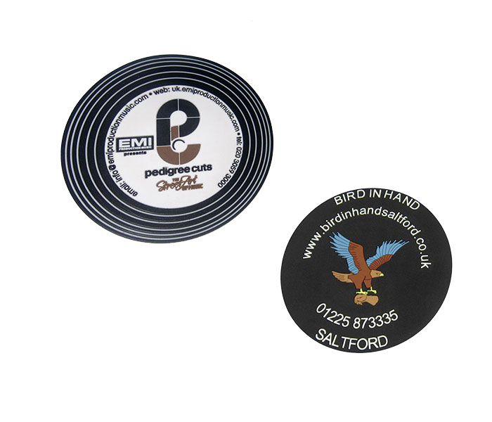 Custom Branded PVC Rubber Coaster - Round Shaped Coasters